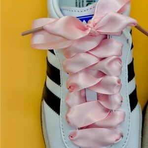 Pink Satin Shoelaces